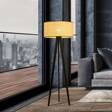 Lampa stojąca ASTON LP1 RATTAN czarny (1149/LP1) - Emibig