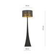 Lampa stojąca ESTRELLA LP1 BLACK/GOLD czarny (1156/LP1) - Emibig