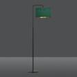 Lampa stojąca HILDE LP1 BL GREEN czarny (1051/LP1) - Emibig