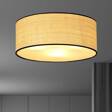 Lampa sufitowa ASTON 3 RATTAN czarny (1149/3) - Emibig