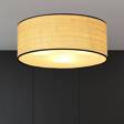 Lampa sufitowa ASTON 3 RATTAN czarny (1149/3) - Emibig