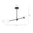 Lampa sufitowa BORG 2 BLACK czarny (1010/2) - Emibig