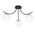 Lampa sufitowa BOSTON 3 BLACK/OPAL czarny (1109/3) - Emibig