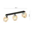 Lampa sufitowa FLOW 3 MIODOWY czarny (1179/3) - Emibig