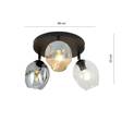 Lampa sufitowa FLOW 3 PREM MIX czarny (1180/3PREM) - Emibig