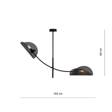 Lampa sufitowa GLADIO 2 BLACK czarny (1170/2) - Emibig