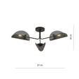 Lampa sufitowa GOMEZ 3 BLACK czarny (1171/3) - Emibig