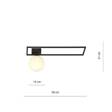 Lampa sufitowa IMAGO 1B BLACK/OPAL czarny (1130/1B) - Emibig