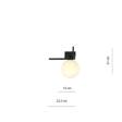 Lampa sufitowa IMAGO 1G BLACK/OPAL czarny (1130/1G) - Emibig