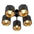 Lampa sufitowa JORDAN 5 BLACK/GOLD czarny (1144/5) - Emibig