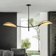 Lampa sufitowa LOTUS 2 BLACK/RATTAN czarny (1108/2) - Emibig