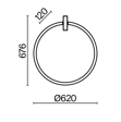 Lampa sufitowa Maytoni MOD315CL-L25G3K Anillo