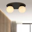 Lampa sufitowa SOLAR 2 BLACK/OPAL czarny (1127/2) - Emibig