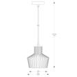 Lampa wisząca A8079-GLD Zuma Line Dolia