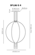 Lampa wisząca Axo Light Liaison G4 czarna