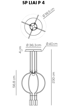 Lampa wisząca Axo Light Liaison P4 czarno-złota