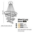 Lampa wisząca Azzardo Wheel 6 czarna AZ2923