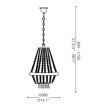 Lampa wisząca CAESAR SP6 114729 złota Ideal Lux