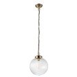 Lampa wisząca Endon Brydon przezroczysty/mosiądz 25 cm 71123