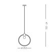 Lampa wisząca Ideal Lux ABC SP1 Round