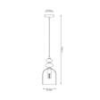 Lampa wisząca Italux Busco PND-30263-1B-BRO-SG