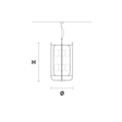 Lampa wisząca Masiero Papilio S3+3 czarna