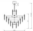 Lampa wisząca Maytoni DIA200PL-08G Flare