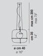 Lampa wisząca Vistosi Plot PLOTSP FU/NE 