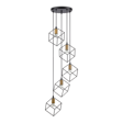 Lampa wisząca na klatkę schodową Ideal Lux Ice SP5 Nero