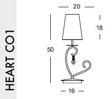 Lampka Evi Style HEART CO1