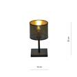 Lampka nocna JORDAN LN1 BLACK/GOLD czarny (1144/LN1) - Emibig