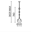 Maytoni Lampa wisząca Ros MOD227PL-01B1