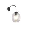 Natynkowa lampa ścienna LUKKA K1 BLACK/TRANSPARENT czarny (1164/K1) - Emibig