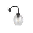 Natynkowa lampa ścienna LUKKA K1 BLACK/TRANSPARENT czarny (1164/K1) - Emibig