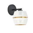 Natynkowa lampa ścienna  MALIA K1 WHITE/GOLD  czarny (1184/K1) - Emibig