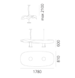 Nowoczesna lampa wisząca Artemide Cosmic Angel 1513010A