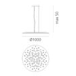 Nowoczesny Zwis Artemide Silent Field 1013020A