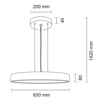 Oprawa wisząca Shilo Nungo 6016 Czarna 65 cm