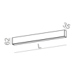 Plafon AQForm Rafter 198 cm biały 40534-L930-D9-00-13