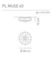 Plafon Axo Light MUSE 40 żółty