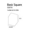 Plafon MaxLight BASIC SQUARE C0070 Biały