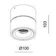 Plafon Mistic Broken TRIAC 14 W LED biała ściemniany MSTC-05411061