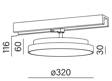 Reflektor do szyno przewodu 3-fazowy Aqform Blos round Led 16423-M930-D9-00-13