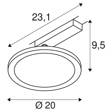 SLV Panel Track Okrągły10049351 fazowy Czarny