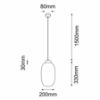 Shilo Lampa wisząca Tanpo 5208