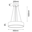 Shilo Złota lampa wisząca Sengo 40cm 5092