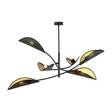 Sufitowy plafon LOTUS 6 BLACK/GOLD czarny (1106/6) - Emibig