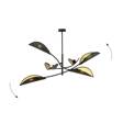 Sufitowy plafon LOTUS 6 BLACK/GOLD czarny (1106/6) - Emibig