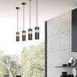 Wisząca lampa AKARI 1 BLACK czarny (732/1) - Emibig