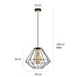 Wisząca lampa ALTEO 1 BLACK czarny (225/1) - Emibig